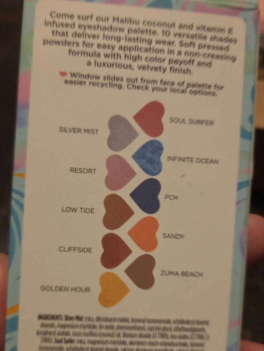 Pacifica Malibu Eyeshadow Palette — Coconut Infused New